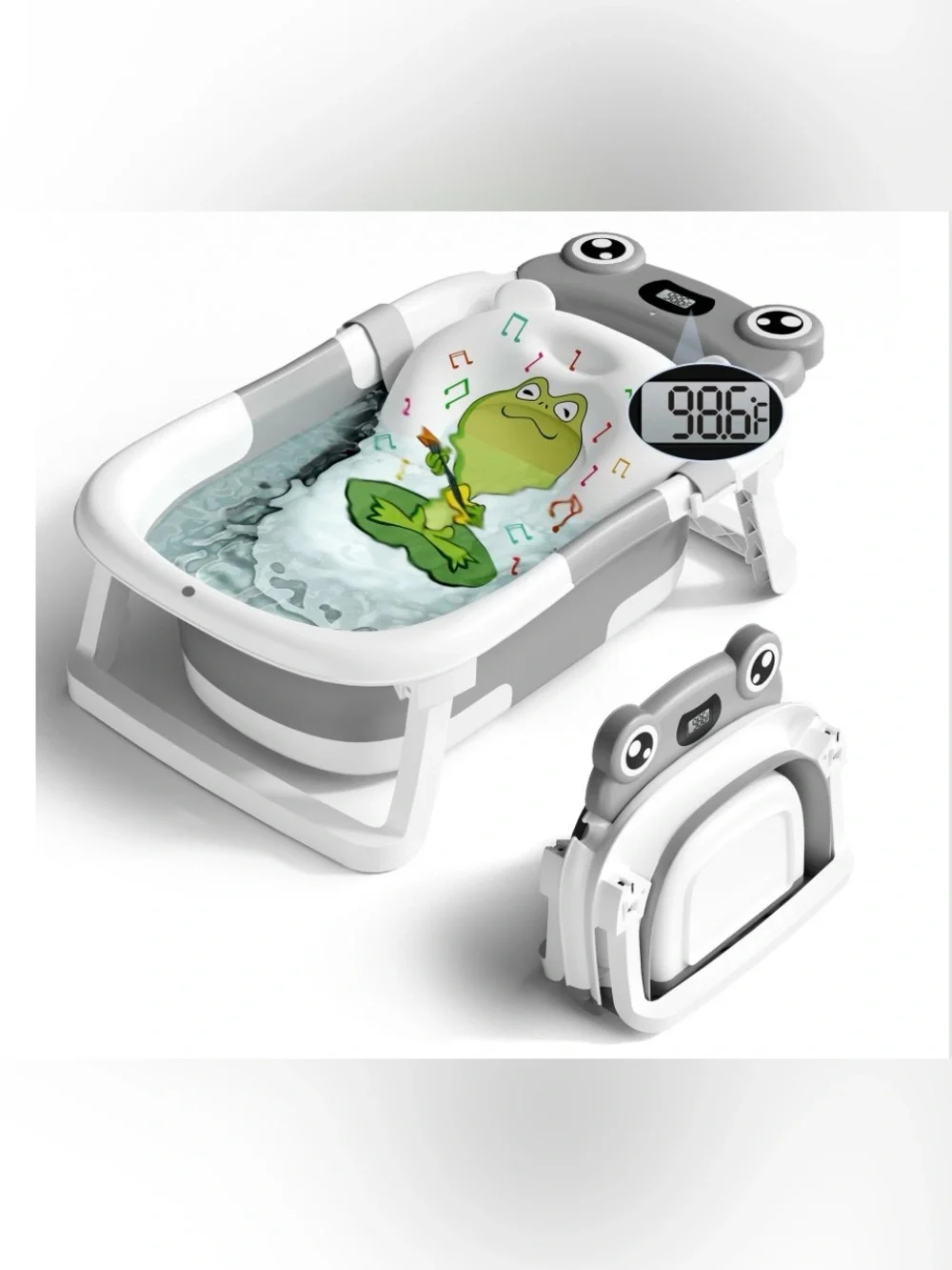 Baby Bathtub, Collapsible Newborn Bathtub For Infant To Toddler